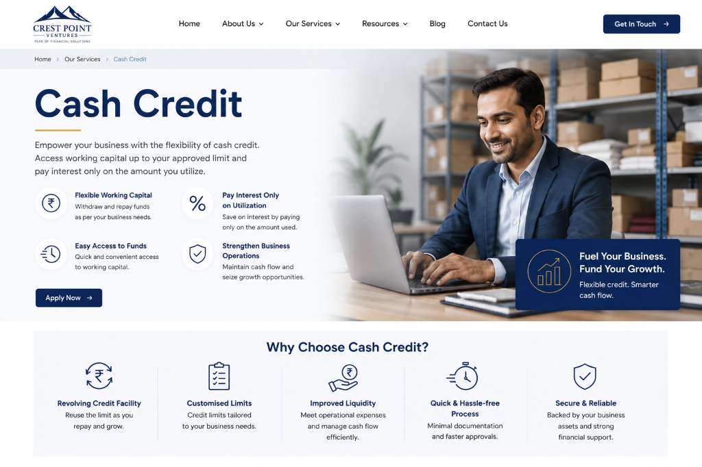 Crestpoint Venture - Working Capital Cash Credit limit